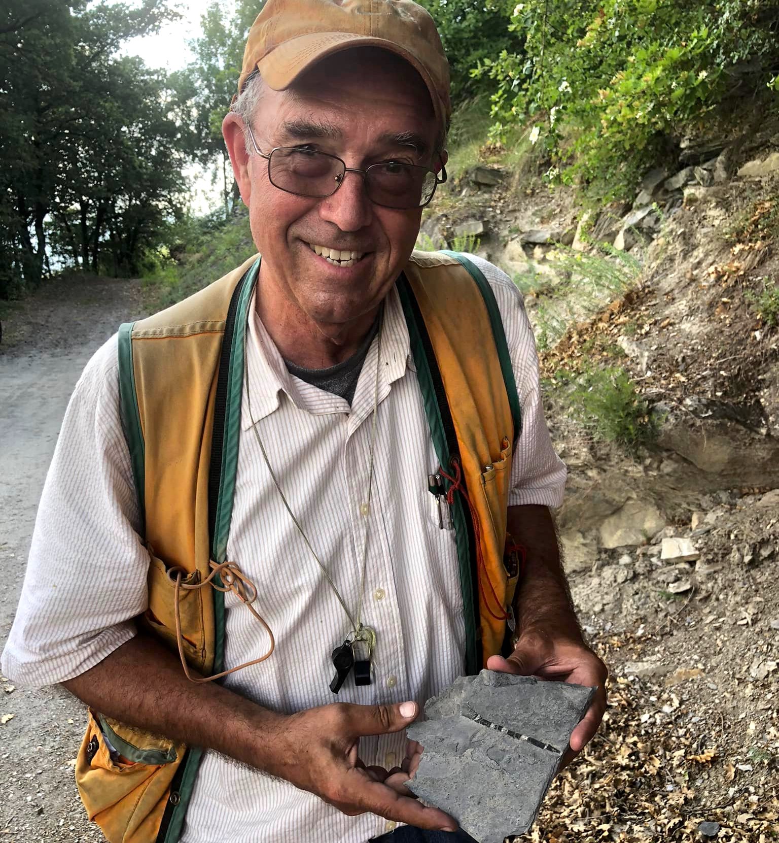 Mark Cloos With Stretched Belemnite